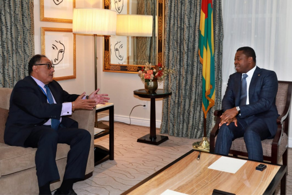 Faure Gnassingbé recently met with Hafez Ghanem to disccuss his country&#039;s priorities under its partnership with the World Bank